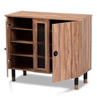 Baxton Studio Valina Modern And Contemporary 2-Door Wood Entryway Shoe Storage Cabinet