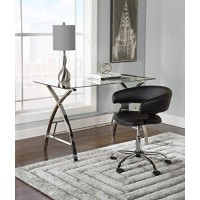 Powell Furniture Linon Jared Metal And Glass Desk And Chair Set In Black