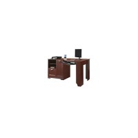 Realspacea Magellan 60W Corner Desk, Classic Cherry