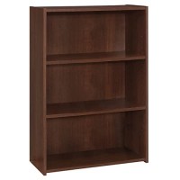 Monarch Specialties I Bookcase-36 Hcherry With 3 Shelves Bookcase Red