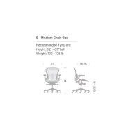 Herman Miller Aeron Chair, B, Graphite -