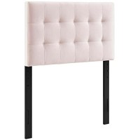 Modway Lily Biscuit Tufted Twin Performance Velvet Headboard, Pink