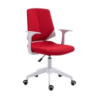 Techni Mobili Task Height Adjustable Mid Back Office Chair, Regular, Red