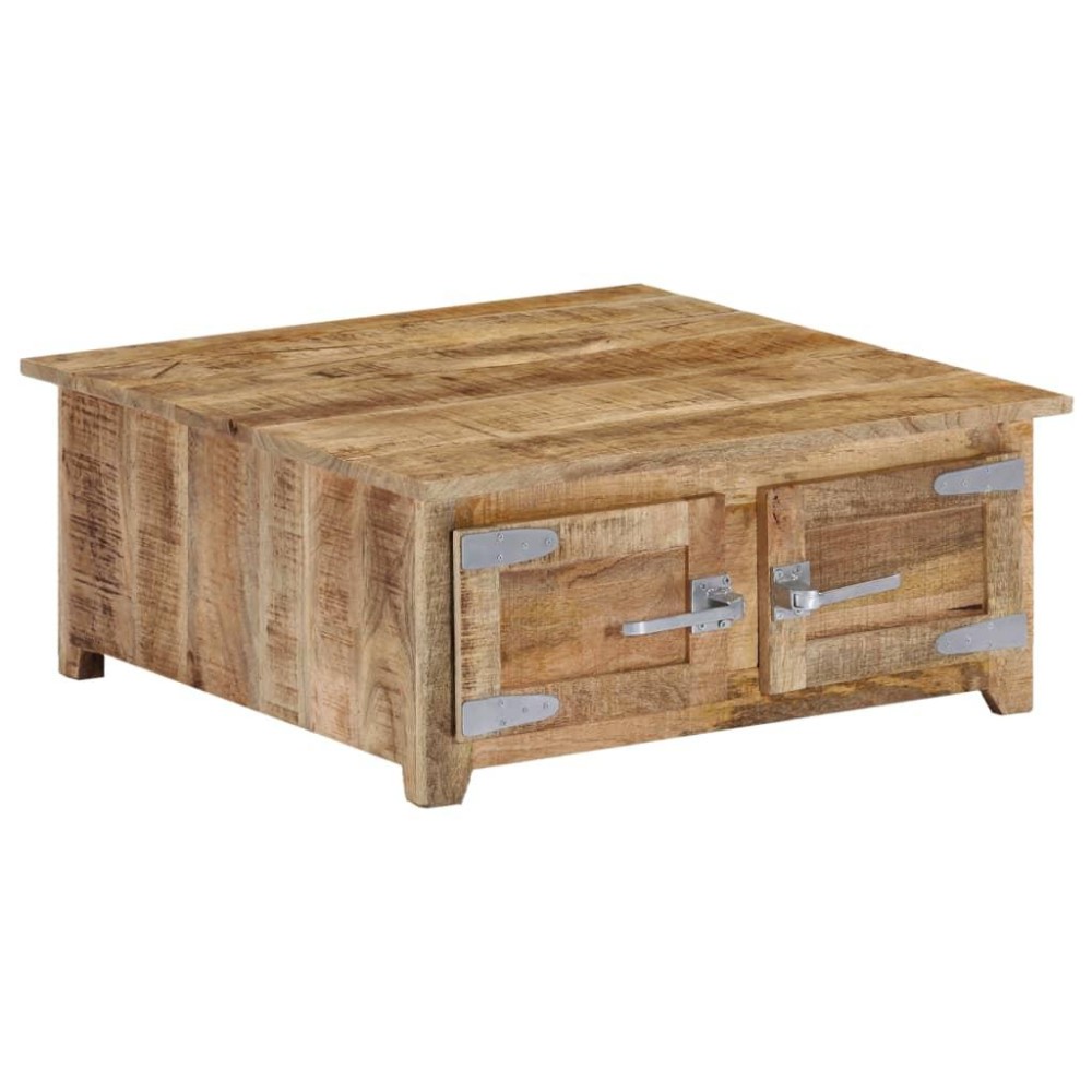 Vidaxl Coffee Table 27.6X27.6X11.8 Solid Mango Wood