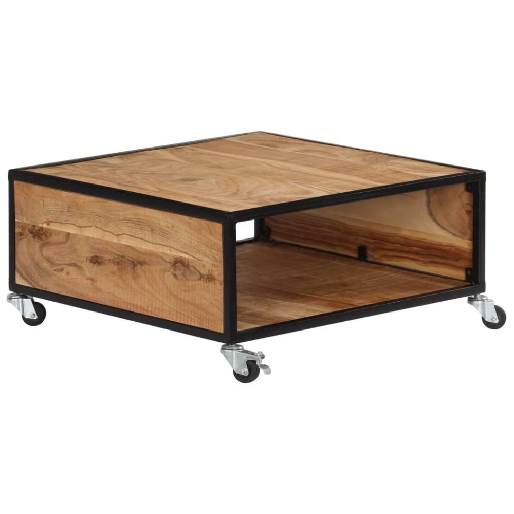 Vidaxl Coffee Table 27.5X27.5X12.5 Solid Acacia Wood