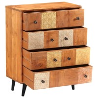 Vidaxl Chest Of Drawers 23.6X11.8X29.5 Solid Acacia Wood