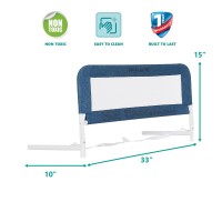 Dream On Me Lightweight Mesh Security Adjustable Bed Rail For Toddler With Breathable Mesh Fabric In Navy