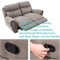 Ttmagic Metal Recliner Handle Replacement Parts With Cable, Couch Release Lever Pull Handle, Fits Ashley And Most Recliner Sofa Brand, Exposed Cable Length 4.9Inch