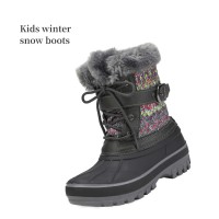 Dream Pairs Boys Faux Fur-Lined Insulated Waterproof Winter Snow Boots Kriver-3 Grey Size 11 Little Kid