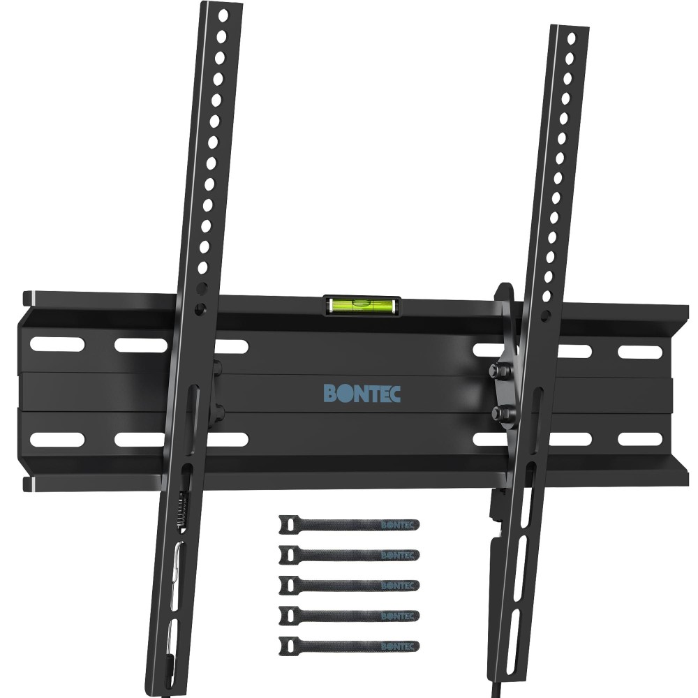 Bontec Low Profile Tilt Tv Wall Mount For 23-60 Inch Lcd Led Oled Tvs, Ultra Slim Bracket Loading Capacity 99Lbs, Max.Vesa 400X400Mm