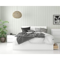 Nexera 402158 3-Piece Bedroom Set With Bed Frame, Headboard & Nightstand