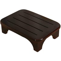 Urforestic Solid Wood Bed Step Stool Super Large/ Bedside Steps For High Beds/Solid Wood Super Sturdy Hold Up To 500 Lbs (Brown Finish)
