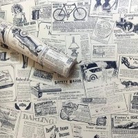 Lependor 1771 X 118 Vintage Newspaper Self Adhesive Paper Peel & Stick Wallpaper For Bedroom Livingroom Decor - 1771 X 98 Ft