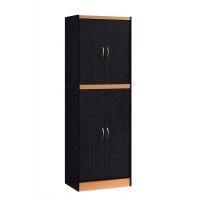 Hodedah 4-Door 4-Shelves, 5-Compartments Kitchen Pantry