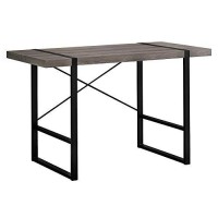 Monarch Specialties Laptop Table For Home & Office-Study Computer Desk-Contemporary Style-Metal Legs, 48 L, Dark Taupe