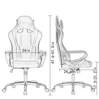 Gaming Chair Office Chair Desk Chair Ergonomic Executive Swivel Rolling Computer Chair With Lumbar Support, Pink