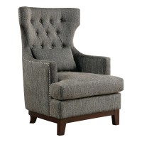 Homelegance Linen Accent Chair, Brown Gray