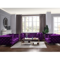 Acme Atronia Sofa In Purple Fabric