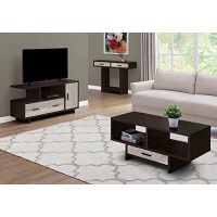 Monarch Specialties Stand-48 Lcappuccinotaupe Reclaimed Wood-Look Tv Stand, Brown