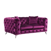Acme Atronia Loveseat In Purple Fabric