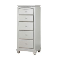 Acme Maverick 5-Drawer Wooden Lingerie Chest In White Platinum