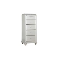 Acme Maverick 5-Drawer Wooden Lingerie Chest In White Platinum