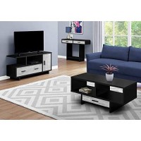 Monarch Specialties I Stand-48 Lblackgrey Reclaimed Wood-Look Tv Stand, Gray