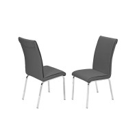 Best Quality Furniture Dining Chair (Set Of Two), Gray