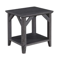 Convenience Concepts Winston End Table, Weathered Gray