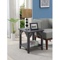 Convenience Concepts Winston End Table, Weathered Gray