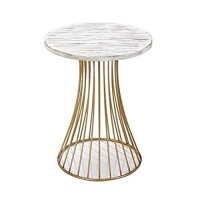 Santa Barbara Round Gold Accent Table