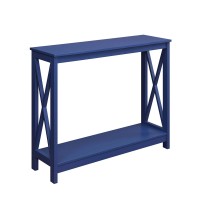 Convenience Concepts Oxford Console Table With Shelf, Cobalt Blue