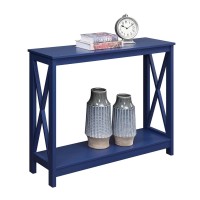 Convenience Concepts Oxford Console Table With Shelf, Cobalt Blue