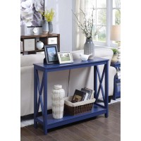 Convenience Concepts Oxford Console Table With Shelf, Cobalt Blue