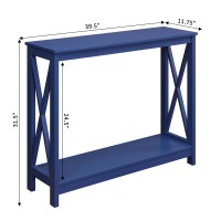 Convenience Concepts Oxford Console Table With Shelf, Cobalt Blue