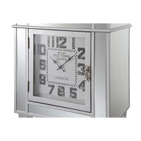 Convenience Concepts Gold Coast Clock End Table, Mirror Silver