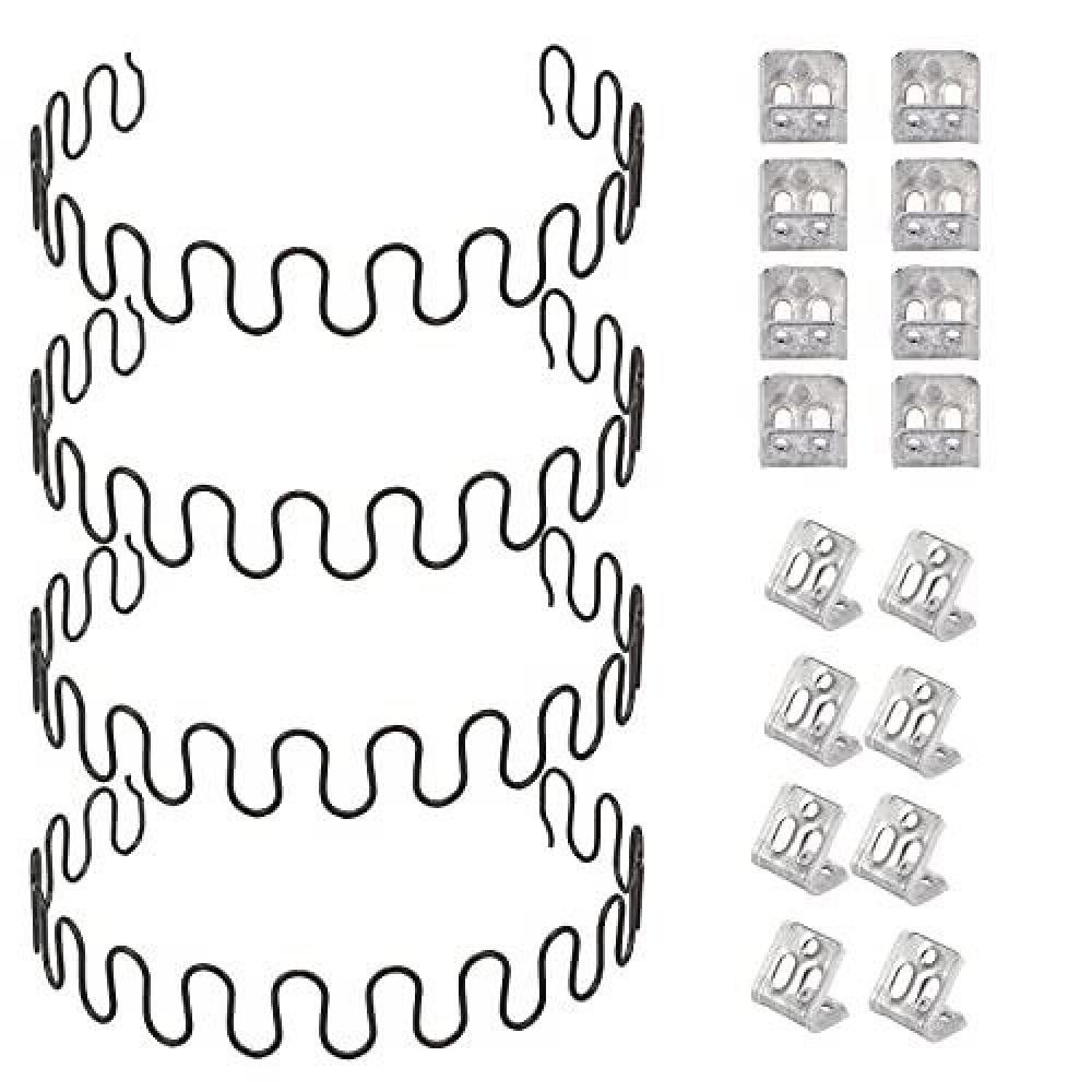 Jjdd Sofa Replacement Springs,4 Pcs 20 Spring With 16 Pcs S Clips,4.0 Wire Diameter Sofa Spring Repair Kit For Seating In Furniture Interior Decoration, Automotive, Or Other Applications
