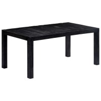 Vidaxl Dining Table Black 70.9X35.4X29.9 Solid Mango Wood