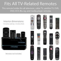 Totalmount Hole-Free Remote Holder - Eliminates Need To Drill Holes In Your Wall (For 3 Or 4 Remotes - Black - Quantity 1)
