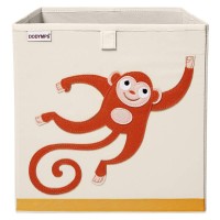 Dodymps Foldable Animal Toy Storage Bins/Cube/Box/Chest/Organizer For Kids & Nursery, 13 Inch (Monkey)