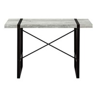 Monarch Specialties Laptop Table For Home & Office-Study Computer Desk-Industrial Style-Metal Legs, 48 L, Gray Reclaimed