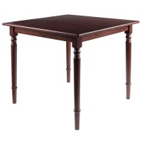 Winsome 94736 Mornay Dining Table, Walnut, 35 Square