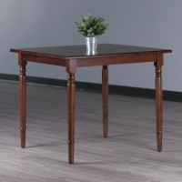 Winsome 94736 Mornay Dining Table, Walnut, 35 Square