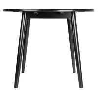 Winsome Moreno Dining Table, Black 35.43X35.43X28.94