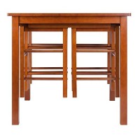 Winsome Stella Snack Table, 33.07X33.07X30.16, Teak