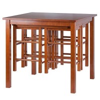 Winsome Stella Snack Table, 33.07X33.07X30.16, Teak