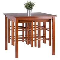 Winsome Stella Snack Table, 33.07X33.07X30.16, Teak