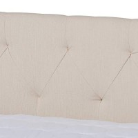 Baxton Studio Haylie Beige Upholstered Full Size Daybed With Trundle