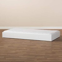 Baxton Studio Renata Modern And Contemporary White Finished Wood Twin Size Trundle