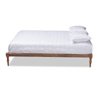 Baxton Studio Iseline Modern And Contemporary Walnut Brown Finished Wood Queen Size Platform Bed Frame